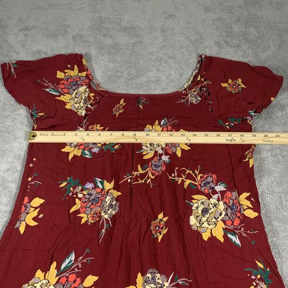 Patreons Of Peace Floral Colorful Crepe Dress Size Large Women’s - Picture 9 of 10